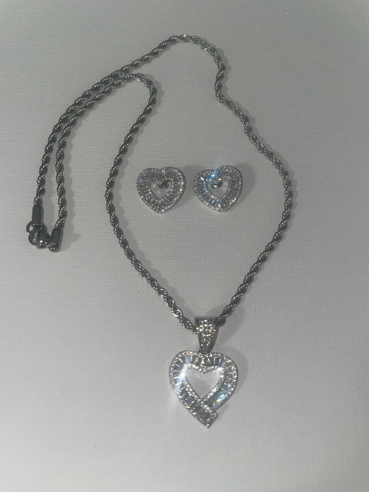 Heart Set (Earrings & Necklace)